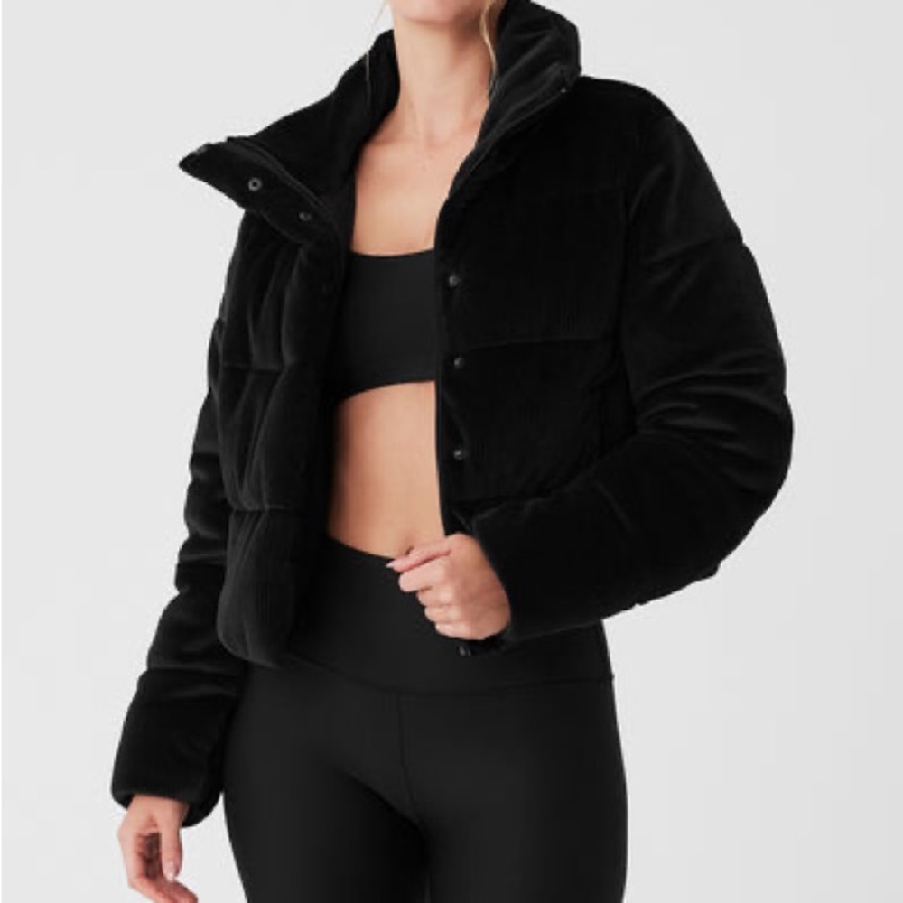 Alo Yoga Ribbed Velour Gold Rush Puffer